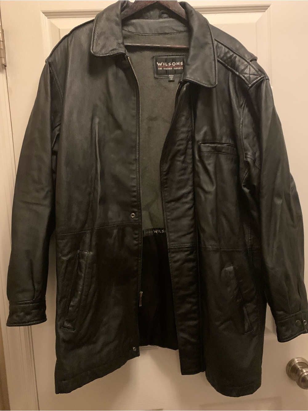 Men’s Vintage Wilson’s 2x Black Leather Jacket